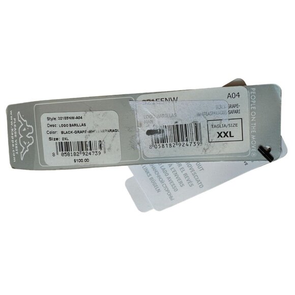 Kappa Regular Fit Logo Barillas Sweatpants Black-Grape Color Animal Graphics 2XL - Picture 6 of 6